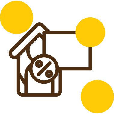 İşaretli bir evin vektör simgesi