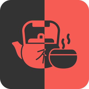 çorba simgesi, vektör illüstrasyonu