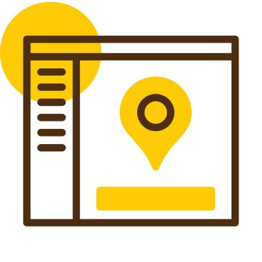 harita simgesi vektör illüstrasyonu