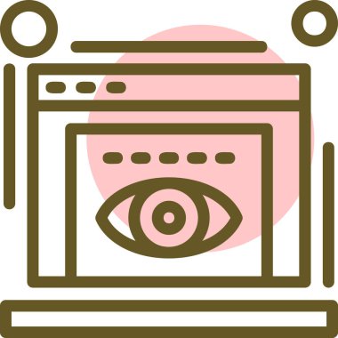 Göz. Web simgesi basit illüstrasyon