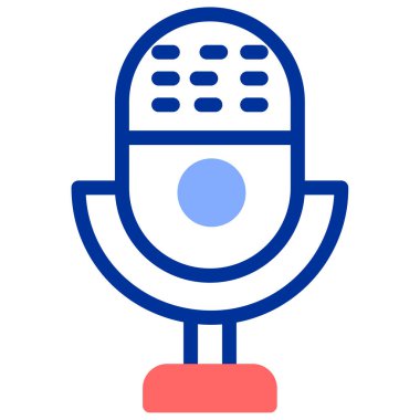 mikrofon vektör simgesi modern basit tasarım