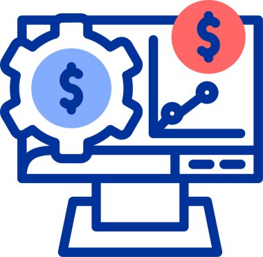 Bilgisayar. Web simgesi basit illüstrasyon