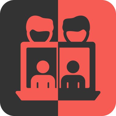 grup insanları düz simge vektör illüstrasyonu