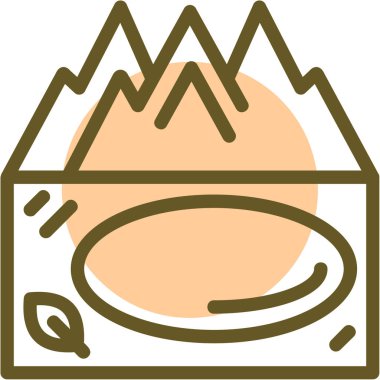 Kahvaltı yemeği. Web simgesi basit illüstrasyon