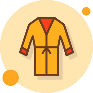 giysi ceketi simgesi doldurulmuş taslak biçiminde