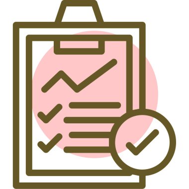 Kontrol listesi. Web simgesi basit illüstrasyon