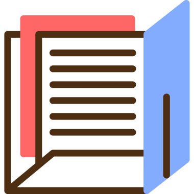 kitap web simgesi basit vektör illüstrasyonu