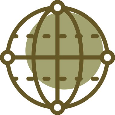 küresel ağ. Web simgesi basit illüstrasyon