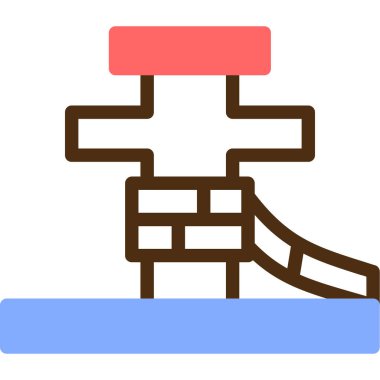 Bariyer. Web simgesi basit illüstrasyon