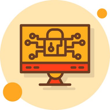 Bilgisayar izleyici simgesi doldurulmuş dış hat biçimi