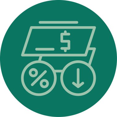 İndirim. Web simgesi basit illüstrasyon