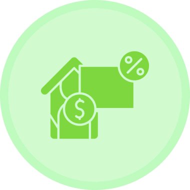 Dolar sembollü ve madeni para vektörlü ev