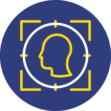 İnsan beyin simgesinin vektör illüstrasyonu