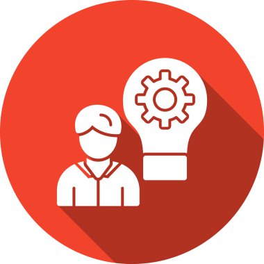 Bir fikrim var. Web simgesi basit illüstrasyon