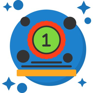 Kumarhane çipi düz simgeleri