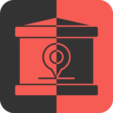 Harita simgesi, vektör illüstrasyonu