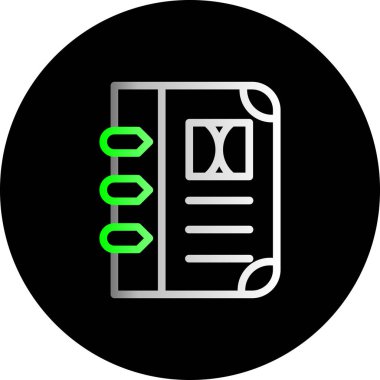 Bir dizin simgesinin vektör illüstrasyonu