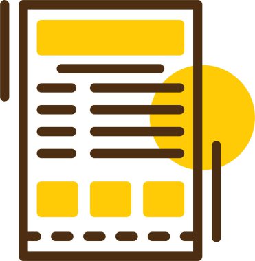 Gazete simgesi. vektör çizim