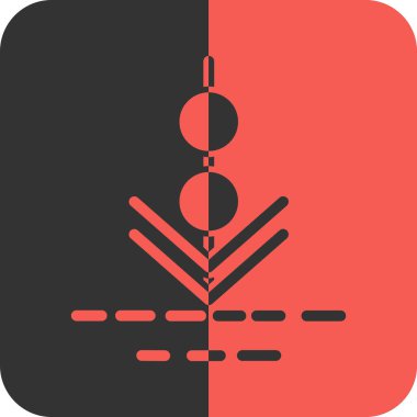 Beyaz arka planda izole edilmiş siyah çizgi geleneksel Çin fener ikonu. Rastgele dinamik şekiller. vektör.