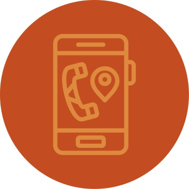 Telefon simgesinin vektör illüstrasyonu