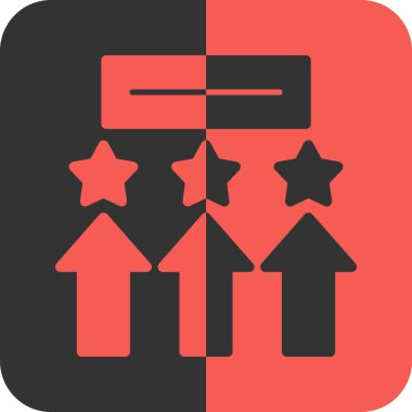 Beyaz arkaplanda derecelendirme simgesi, vektör illüstrasyon tasarımı