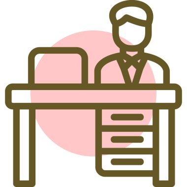 İş adamı. Web simgesi basit illüstrasyon