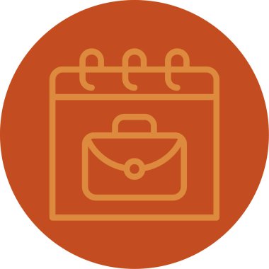 Evrak çantası simgesinin vektör illüstrasyonu