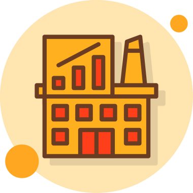 Bina. Web simgesi basit illüstrasyon