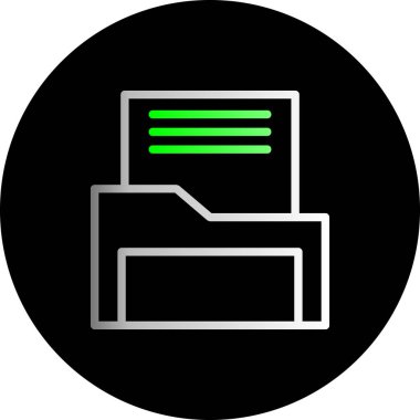 Modern ofis ikonundan yoksun vektör illüstrasyonu