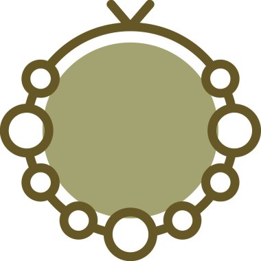 Çiçekli bir çelengin vektör simgesi