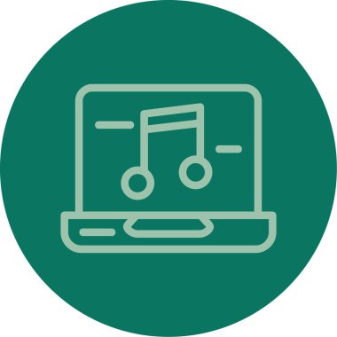 Vektör müzik simgesi illüstrasyonu