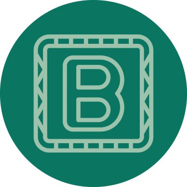 Benzersiz harf b vektör simgesi