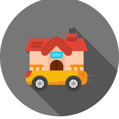 Otomobil Düz Vektör Simgesi