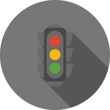 trafik ışığı simgesi. Düz tasarım
