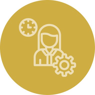 Uzun gölgeli bir dişlinin vektör simgesi