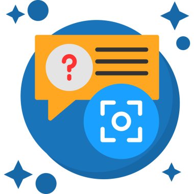 Sohbet ileti simgesi, vektör illüstrasyonu