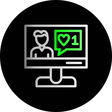 Bir dizüstü bilgisayar simgesinin vektör illüstrasyonu