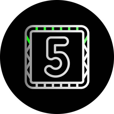 Bir daire biçiminde 5, 4, 4 simgesi