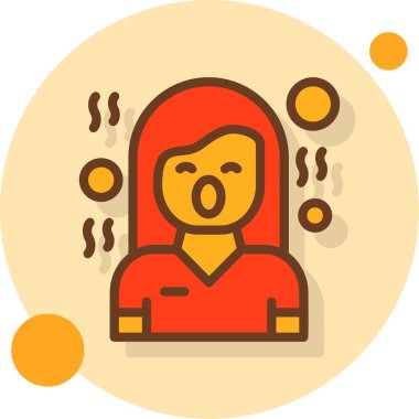 Bir kadın simgesinin vektör illüstrasyonu