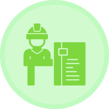 Bir işçi simgesinin vektör illüstrasyonu