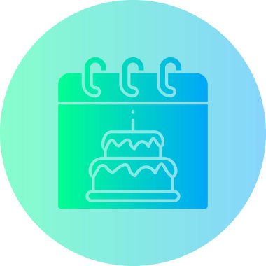 Kek. Web simgesi basit illüstrasyon