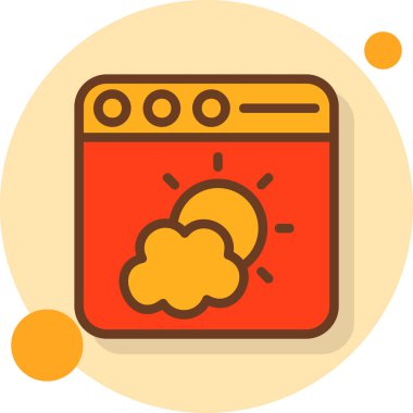 Hava durumu ikonu. vektör illüstrasyonu