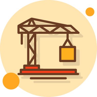 İnşaat vinç simge vektör çizim