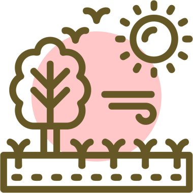 Bir ağaç simgesinin vektör illüstrasyonu