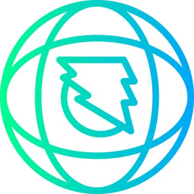 toprak küre simgesi, vektör illüstrasyonu