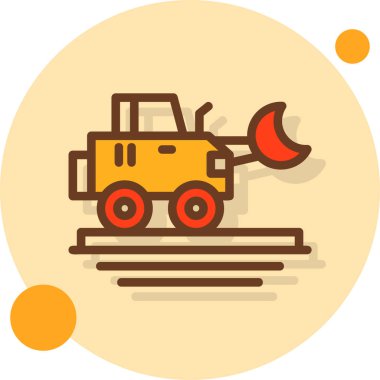 Traktör web simgesi basit illüstrasyon