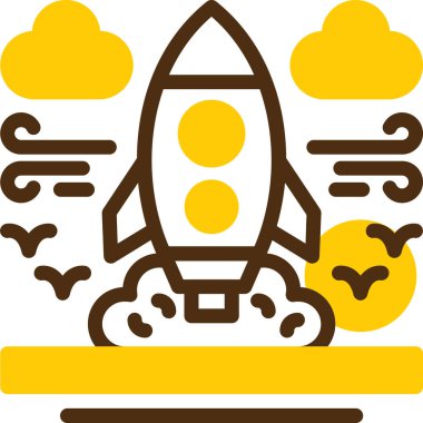 Roket roket simgesi - taslak biçimi