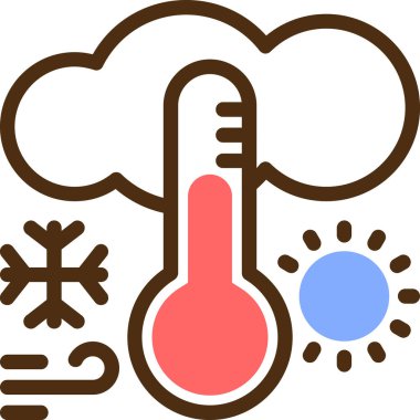 termometre simgesi vektör illüstrasyonu