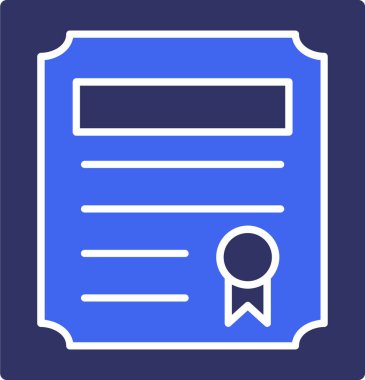 Sertifika simgesi modern vektör illüstrasyonu