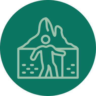 Mavi elbiseli bir adamın vektör çizimi